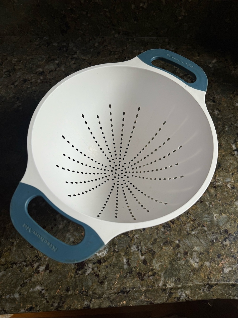 KitchenAid White Colander‎ with Blue Grip Handles